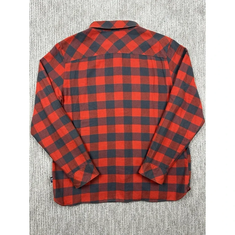The North Face Shirt Men's Size XL Red Plaid Flannel Long Sleeve Button Up